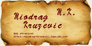 Miodrag Kružević vizit kartica